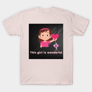 Baby girl with heart T-Shirt